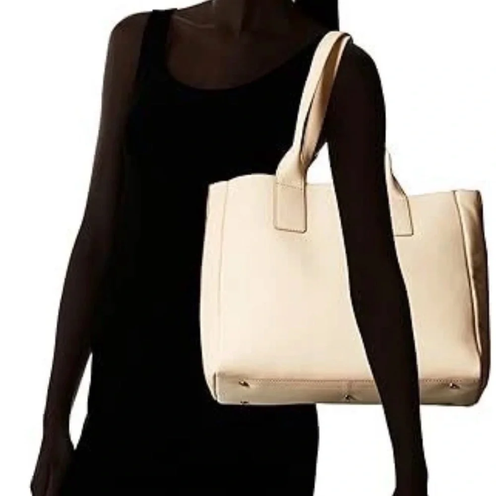 Frye Cream Leather Llana Tote Shoulder Bag
